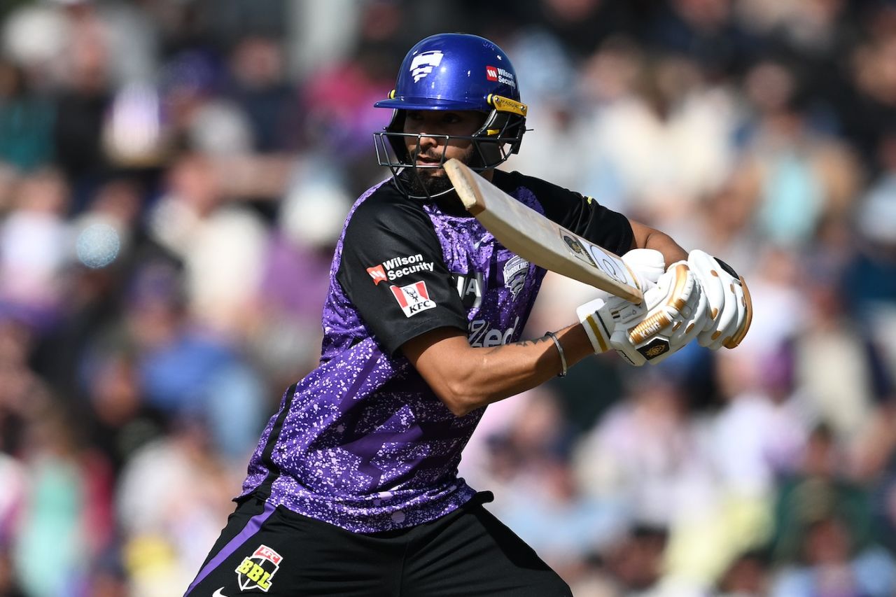 Nikhil Chaudhary top-scored for Hurricanes with a 31-ball 42, Hobart Hurricanes vs Sydney Sixers, BBL, Hobart, January 1, 2024