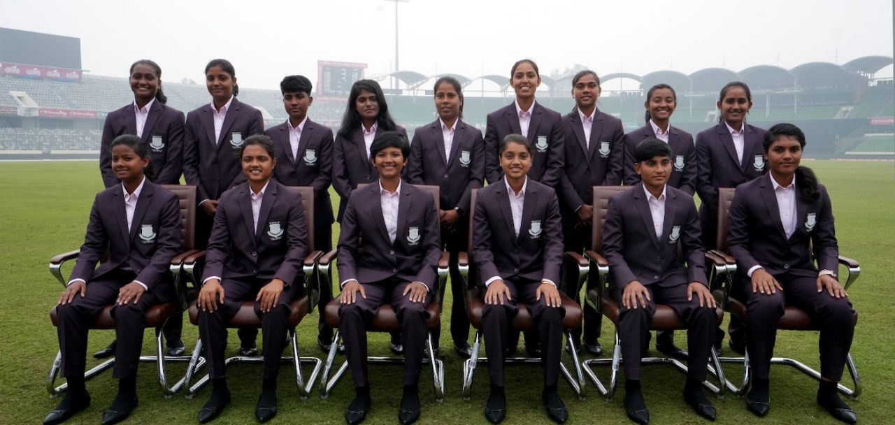 The Bangladesh team poses for an official photograph before leaving for the Under-19 World Cup in Malaysia, Dhaka, January 1, 2025