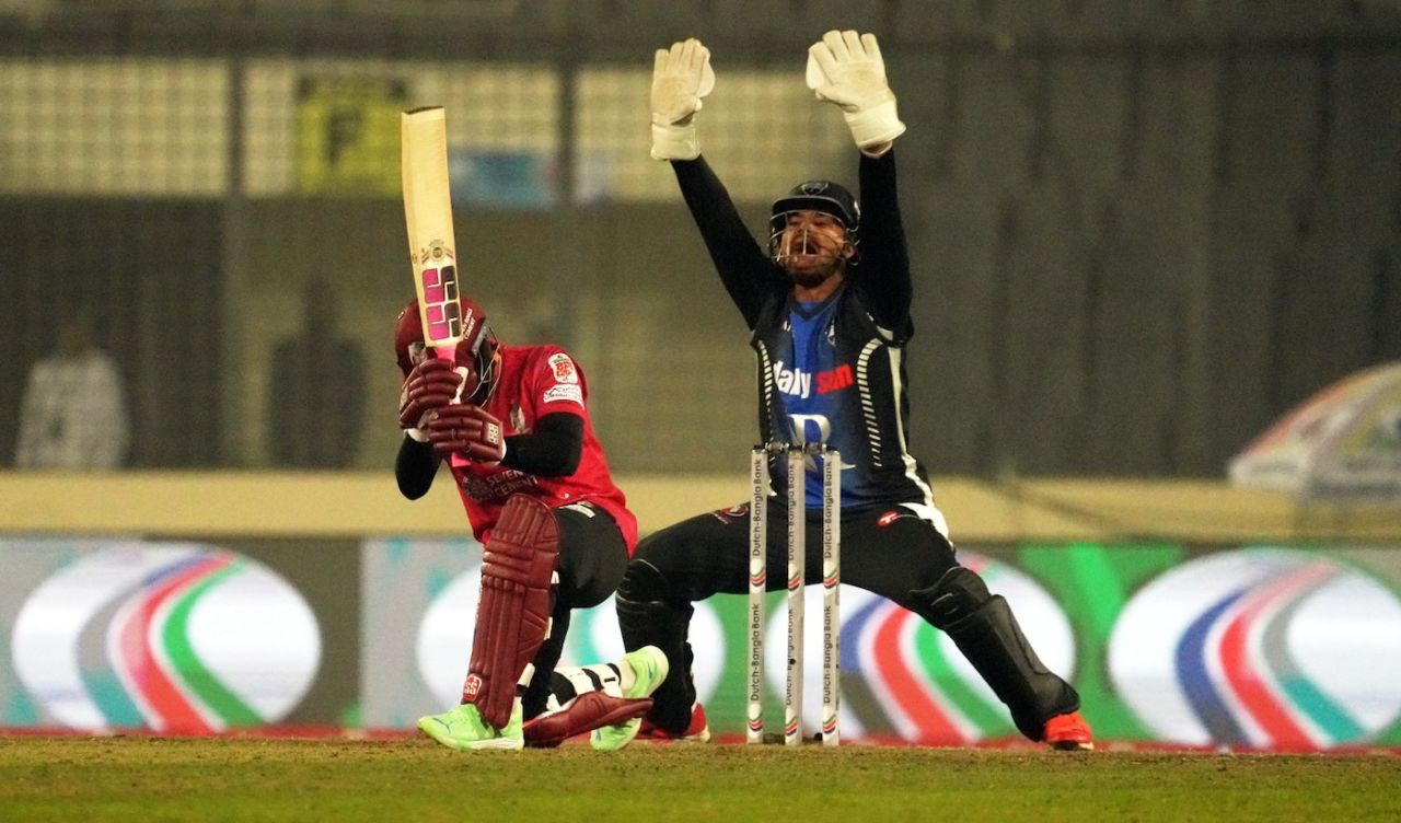 The Fortune Barishal batters struggled to get going, Fortune Barishal vs Rangpur Riders, BPL, Dhaka, January 2, 2024