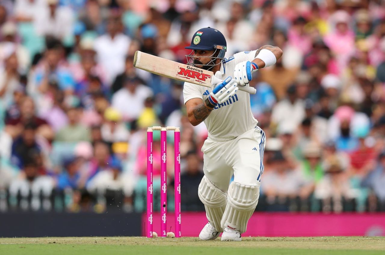 Virat Kohli drives through the off side, Australia vs India, 5th Test, Sydney, 1st day, January 3, 2025