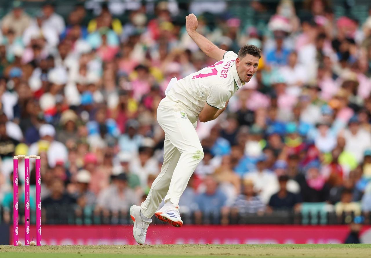 Beau Webster bowls on Test debut, Australia vs India, 5th Test, Sydney, 1st day, January 3, 2025