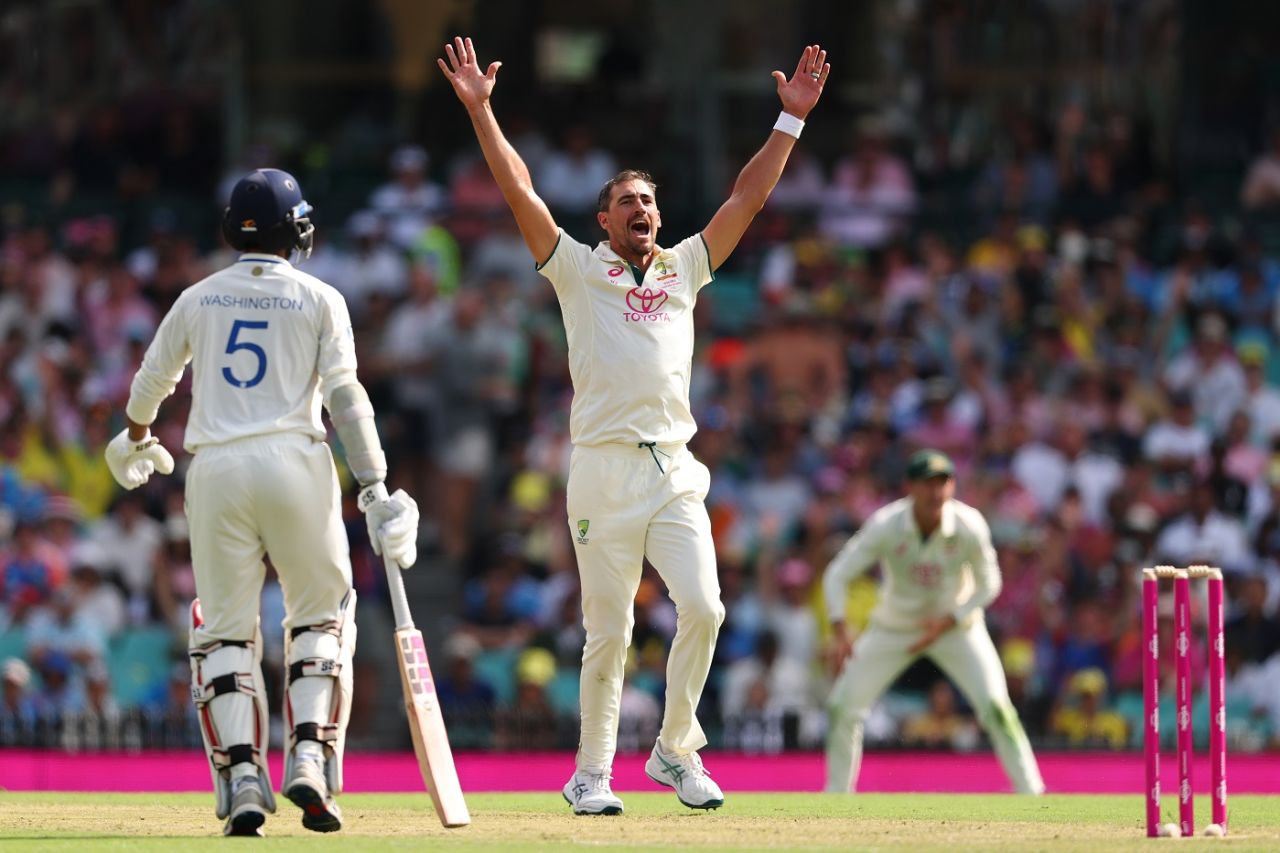 AUS vs IND, 5th Test, Sydney LIVE Updates, Scores and News and Free Commentary | Mitchell Starc trapped Ravindra Jadeja in front of the wicket | sportzpoint.com