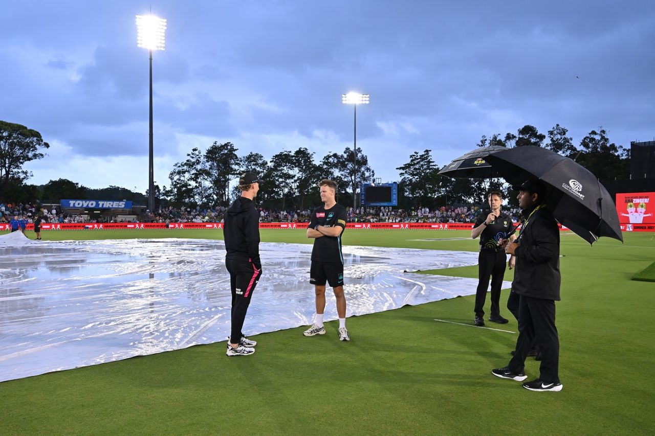 Rain in Coffs Harbour forced an abandonment, Sydney Sixers vs Brisbane Heat, BBL, Coffs Harbour, January 3, 2025