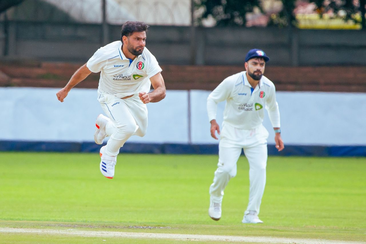 Fareed Ahmad bowled eight overs on the trot, Zimbabwe vs Afghanistan, 2nd Test, Bulawayo, 2nd day, January 3, 2025