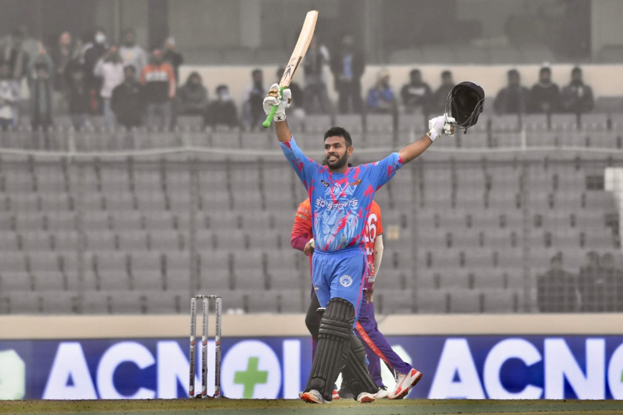 Usman Khan slammed a 62-ball 123, Chittagong Kings vs Durbar Rajshahi, BPL, Dhaka, January 3, 2025