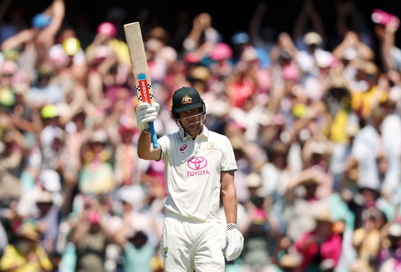Beau Webster brought up his debut half-century off 92 balls, Australia vs India, 5th Test, Sydney, Day 2, January 4, 2025
