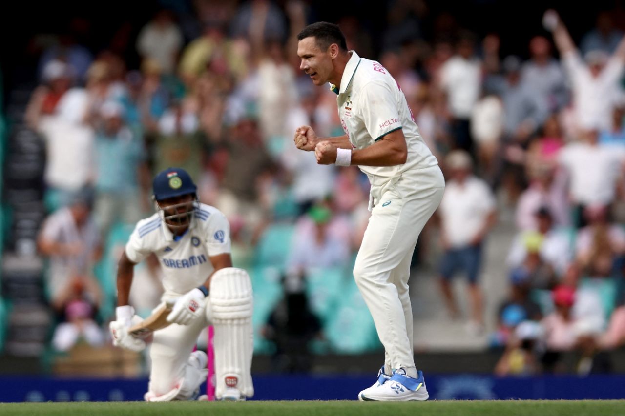 Scott Boland dismissed Nitish Kumar Reddy for his second low score of the match, Australia vs India, 5th Test, Sydney, Day 2, January 4, 2025