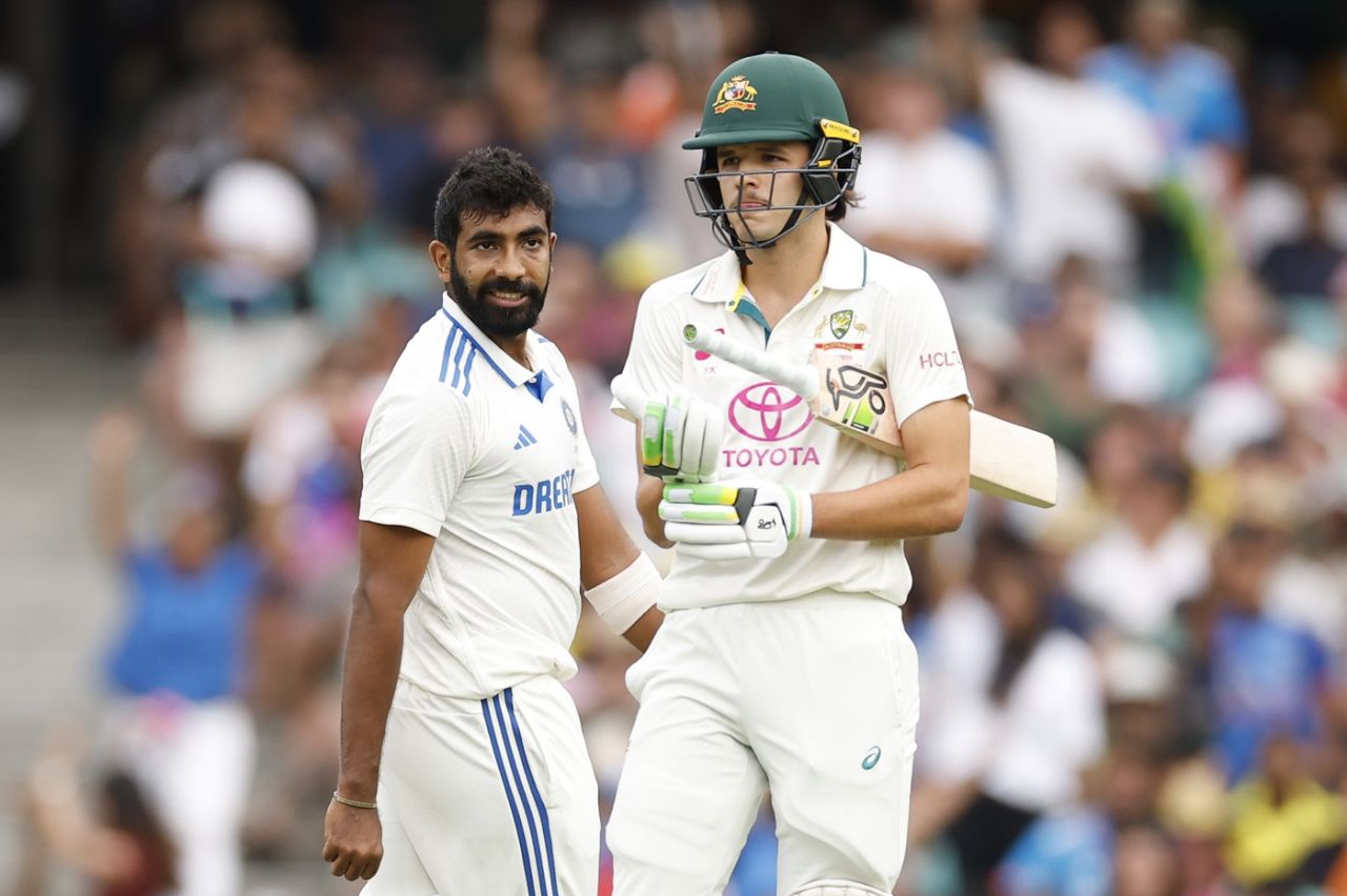 Jasprit Bumrah had a go at Sam Konstas after dismissing Usman Khawaja, Australia vs India, 5th Test, Sydney, 1st day, January 3, 2024