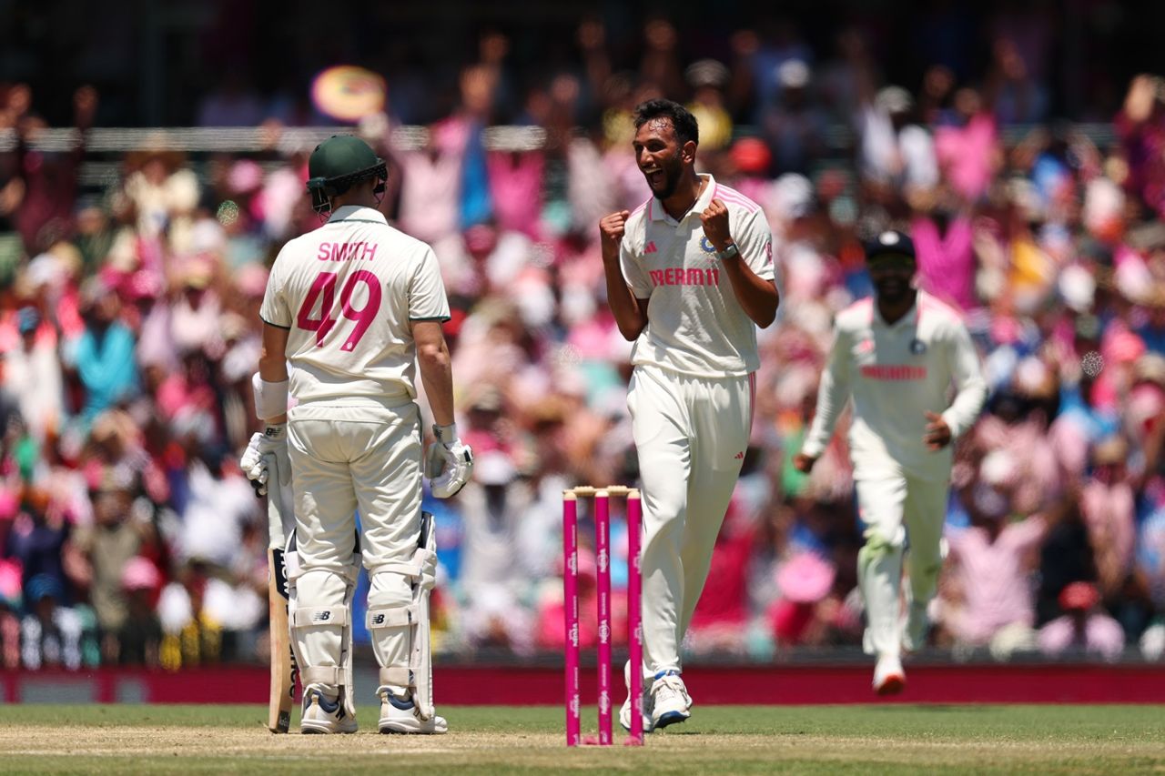 Prasidh Krishna dismissed Steven Smith, Australia vs India, 5th Test, Sydney, Day 3, January 5, 2024
