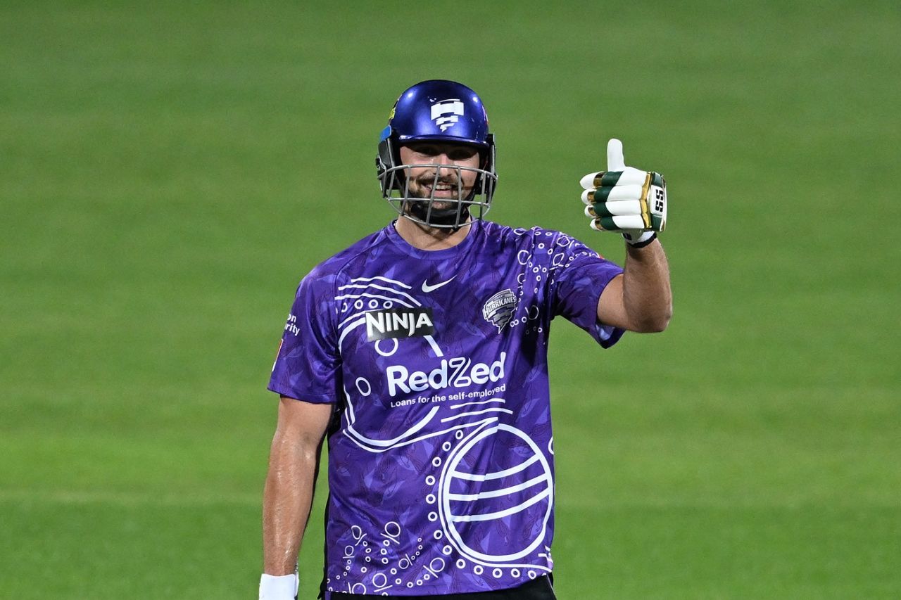 Tim David got to fifty in just 22 balls, Hobart Hurricanes vs Adelaide Strikers, Hobart, BBL, January 5, 2025
