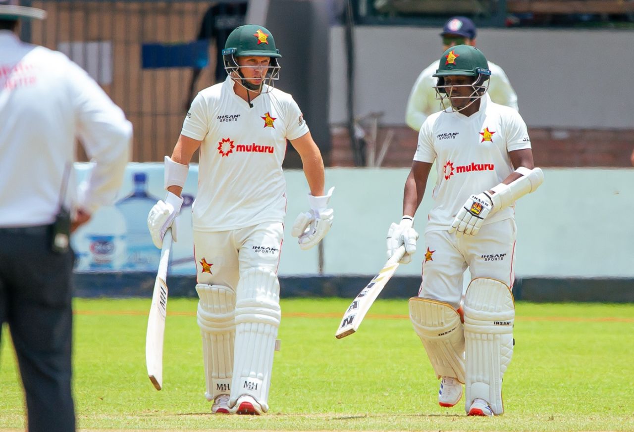 Zimbabwe openers Ben Curran and Joylord Gumbie added 43, Zimbabwe vs Afghanistan, 2nd Test, Bulawayo, 4th day, January 5, 2024