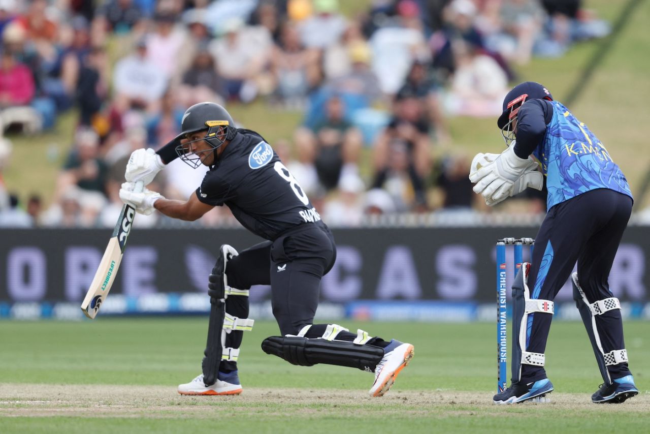 Rachin Ravindra took his time to get going, New Zealand vs Sri Lanka, 2nd T20I, Hamilton, January 8, 2025