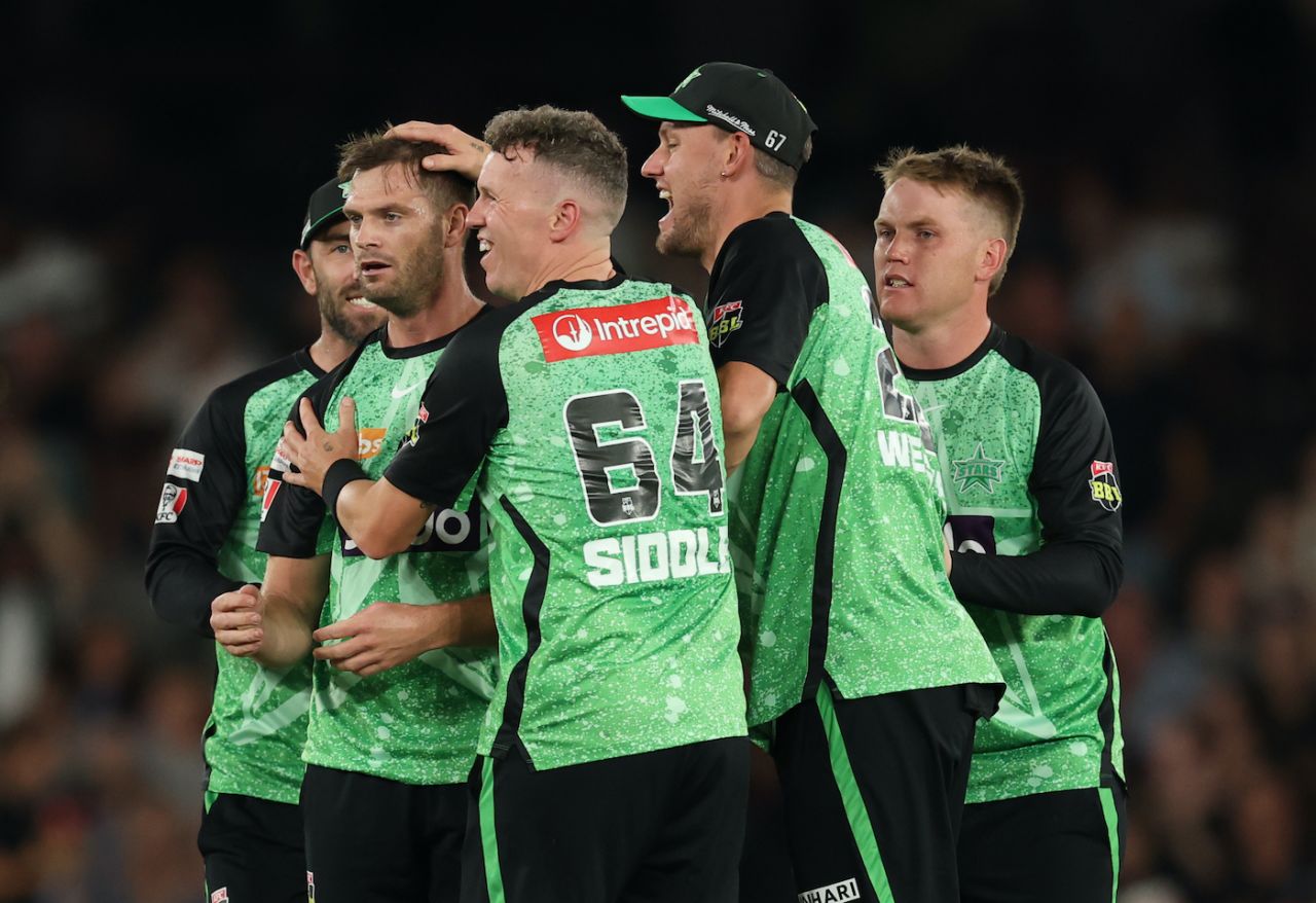 Mark Steketee struck twice in his first over, Melbourne Renegades vs Melbourne Stars, Docklands Stadium, BBL 2024-25, January 12, 2025