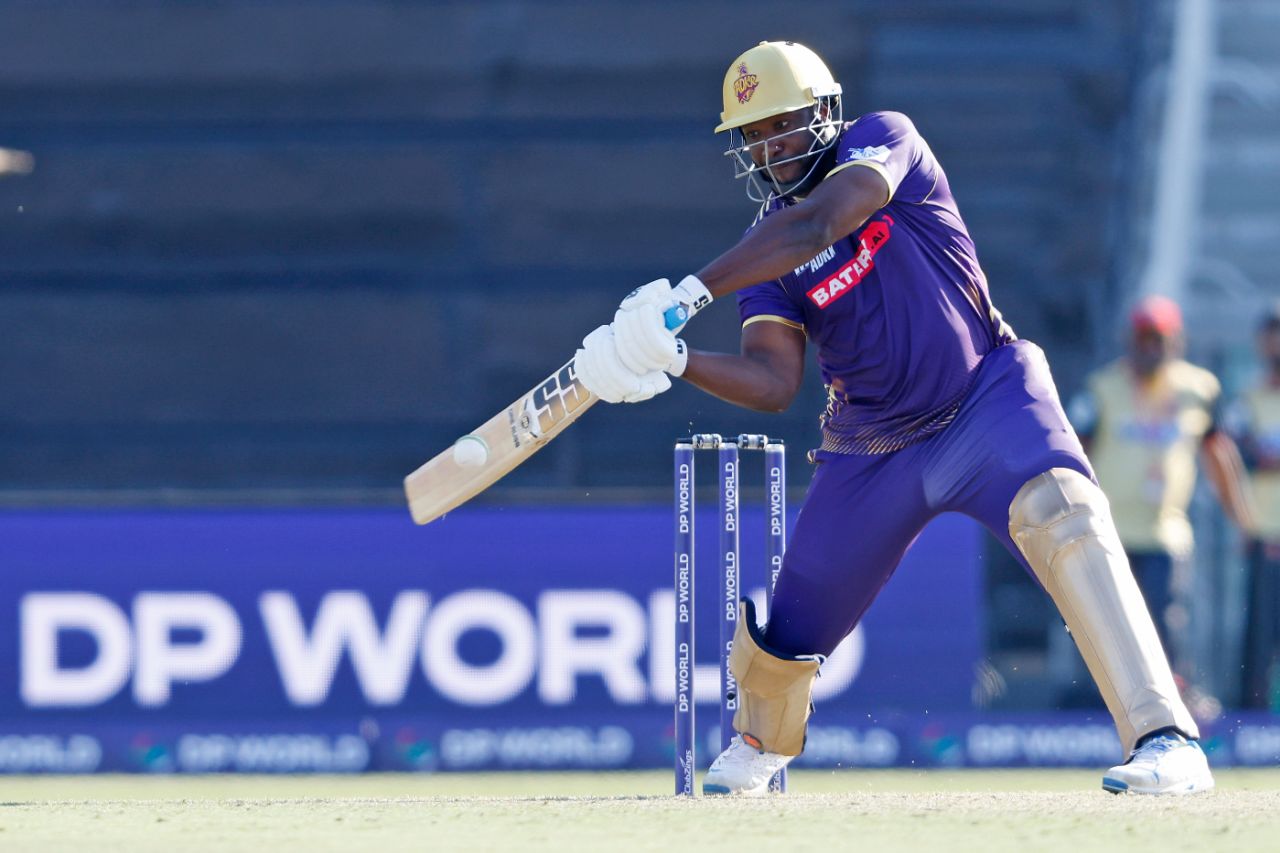 Andre Russell came in courtesy a tactical retired out and repaid the faith, smacking 30 off 14, Abu Dhabi Knight Riders vs Desert Vipers, ILT20 2025, Abu Dhabi, January 12, 2025