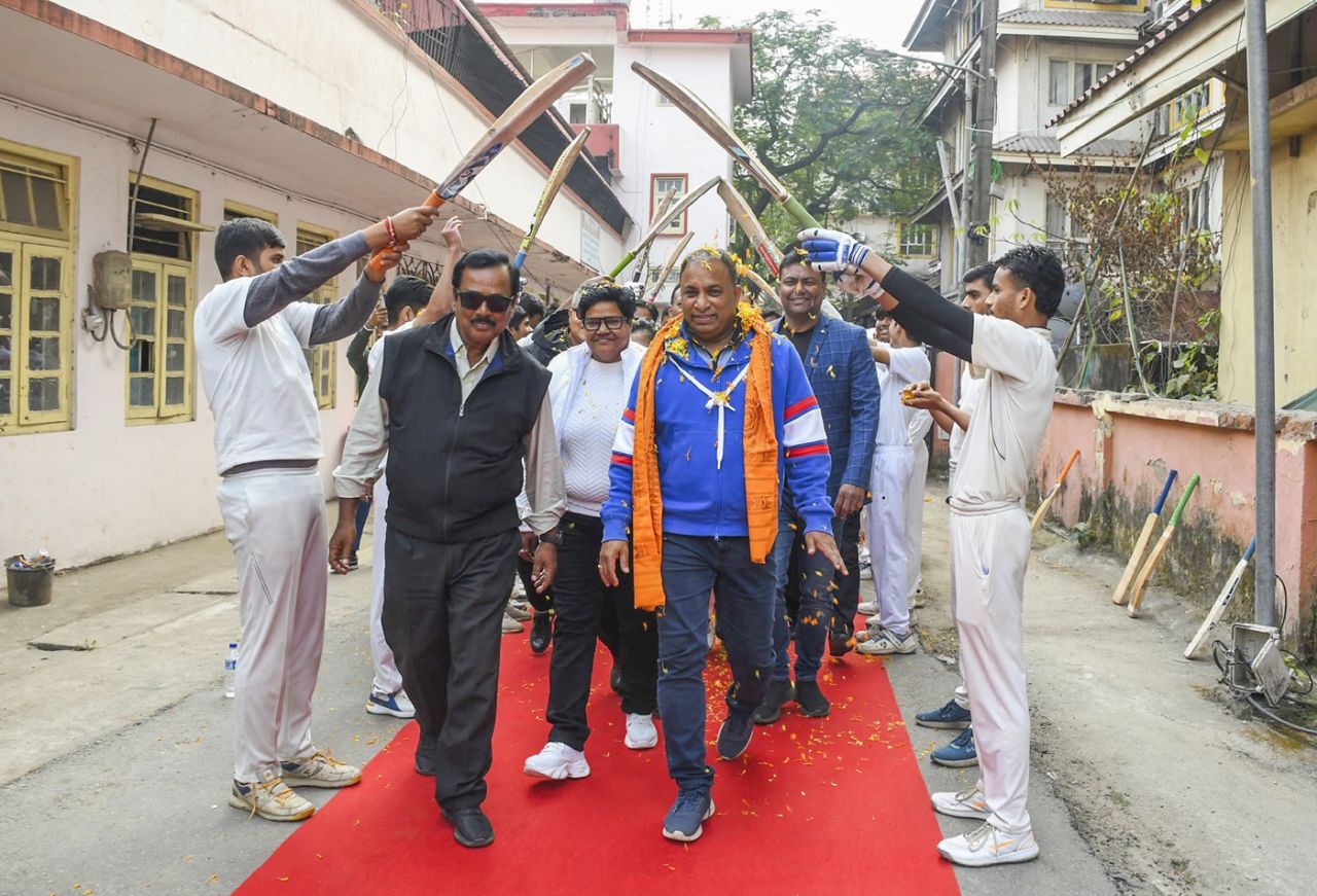 Devjit Saikia was felicitated in Assam after being appointed BCCI secretary, Guwahati, January 13, 2024