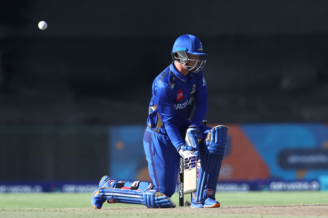 Rassie van der Dussen reverse-laps for six, MI Cape Town vs Paarl Royals, Paarl, SA20, January 15, 2024