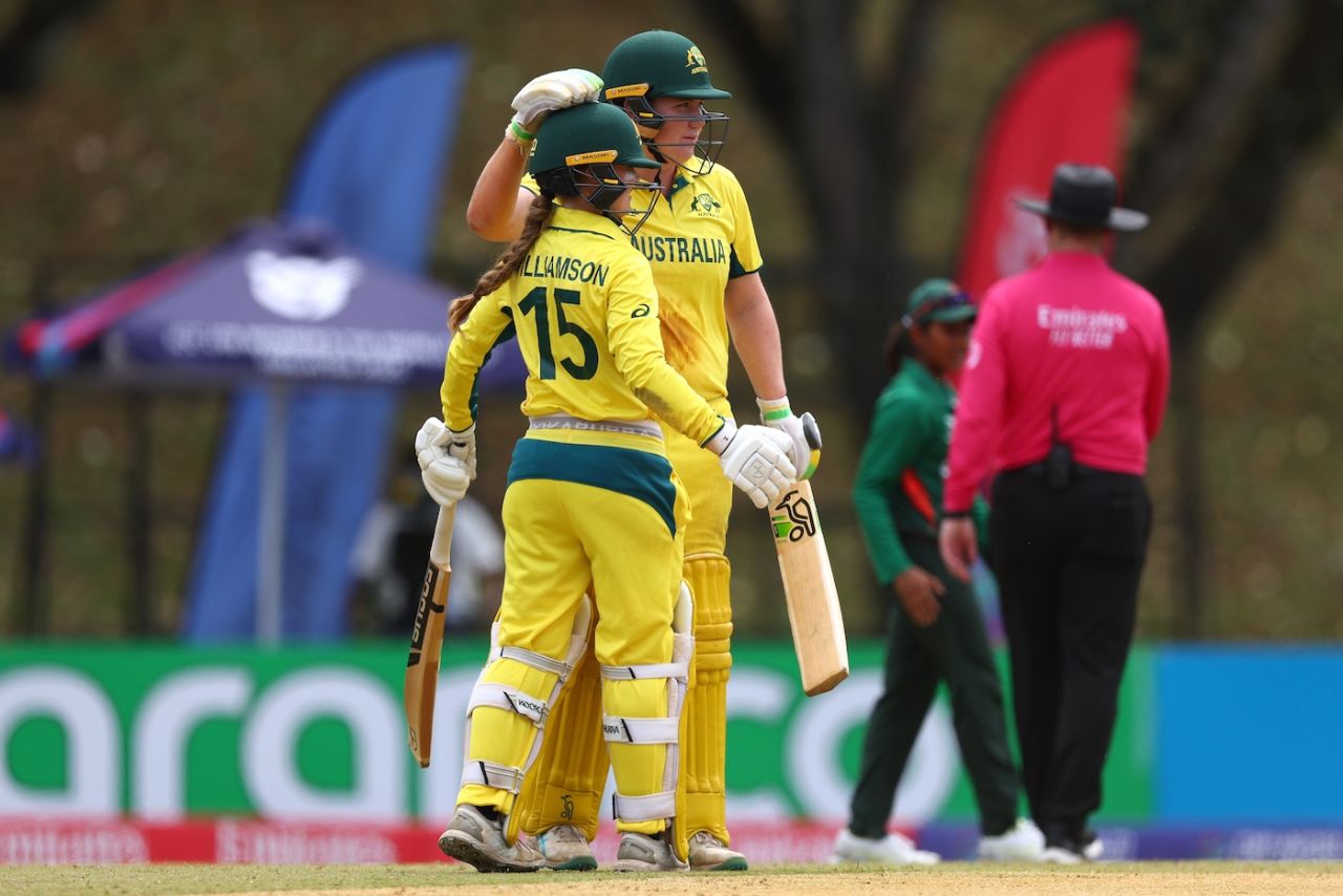 Ella Briscoe and Tegan Williamson took Australia to victory, Australia vs Bangladesh, Women's Under-19 T20 World Cup, Bangi, Malaysia, January 20, 2025