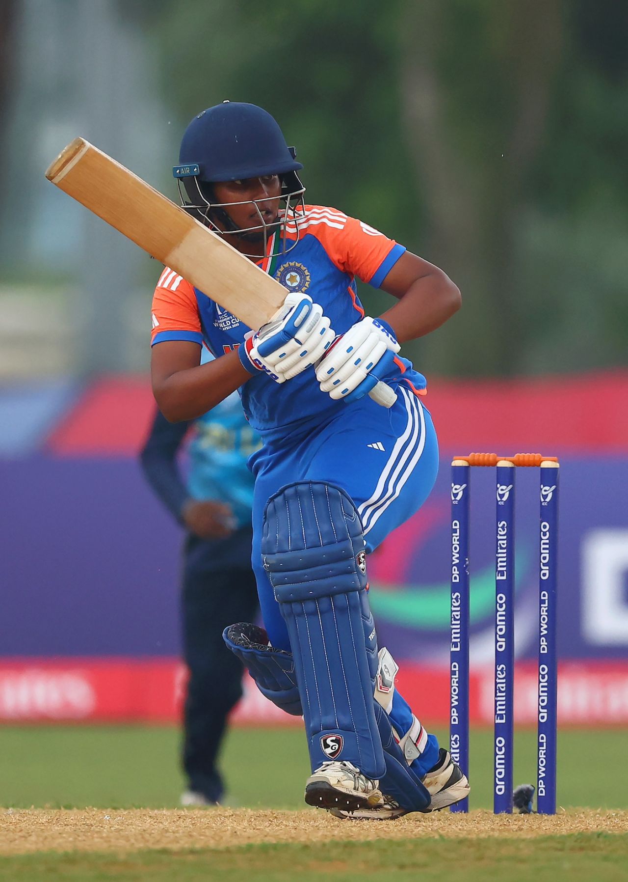 Gongadi Trisha hit a 44-ball 49, India vs Sri Lanka, Women's Under-19 T20 World Cup 2025, Kuala Lumpur, January 23, 2025