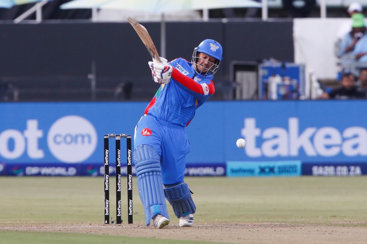 Quinton de Kock started aggressively in his return to the top of the order, Durban's Super Giants vs Paarl Royals, SA20 2025, Durban, January 23, 2025