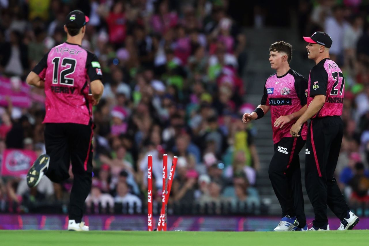 Hayden Kerr took two key wickets, Sydney Sixers vs Sydney Thunder, Challenger, BBL, Sydney, January 24, 2025