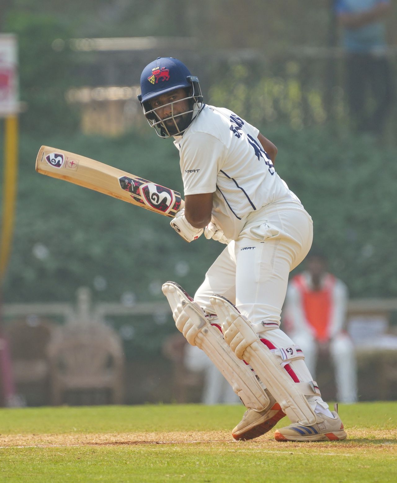 Shams Mulani was out for 4, Mumbai vs Jammu and Kashmir, Sharad Pawar Cricket Academy, day 2, Ranji Trophy, January 24, 2025