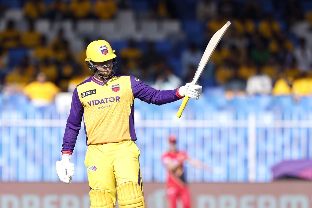 Jason Roy smashed a brisk fifty, Sharjah Warriorz vs Desert Vipers, ILT20, Sharjah, January 25, 2025