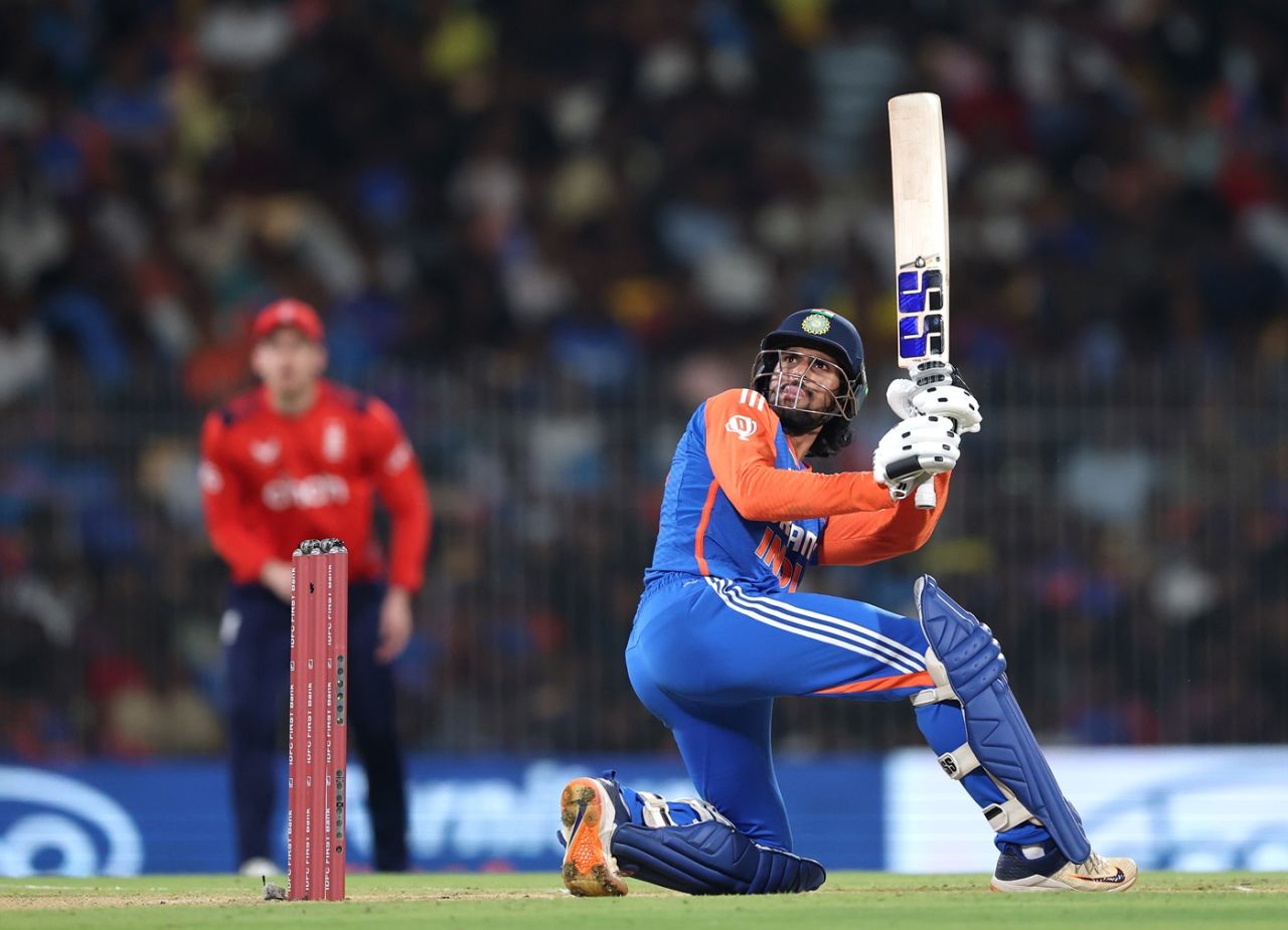 Tilak Varma hit five sixes in his knock, India vs England, 2nd T20I, Chennai, January 25, 2025