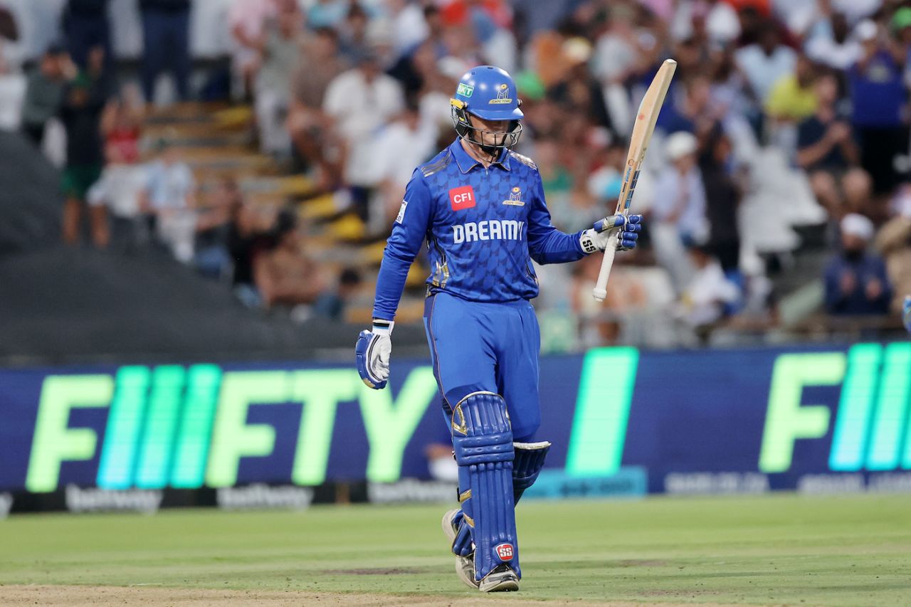 Ryan Rickelton made 63 off 41 balls, Durban's Super Giants vs MI Cape Town, SA20, Cape Town, January 25, 2025