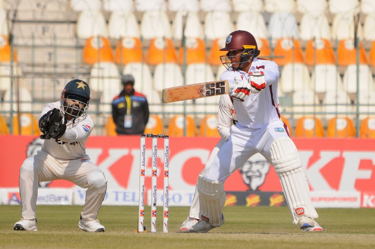 Tevin Imlach played a crucial hand down the order, Pakistan vs West Indies, 2nd Test, 2nd day, Multan, January 26, 2025