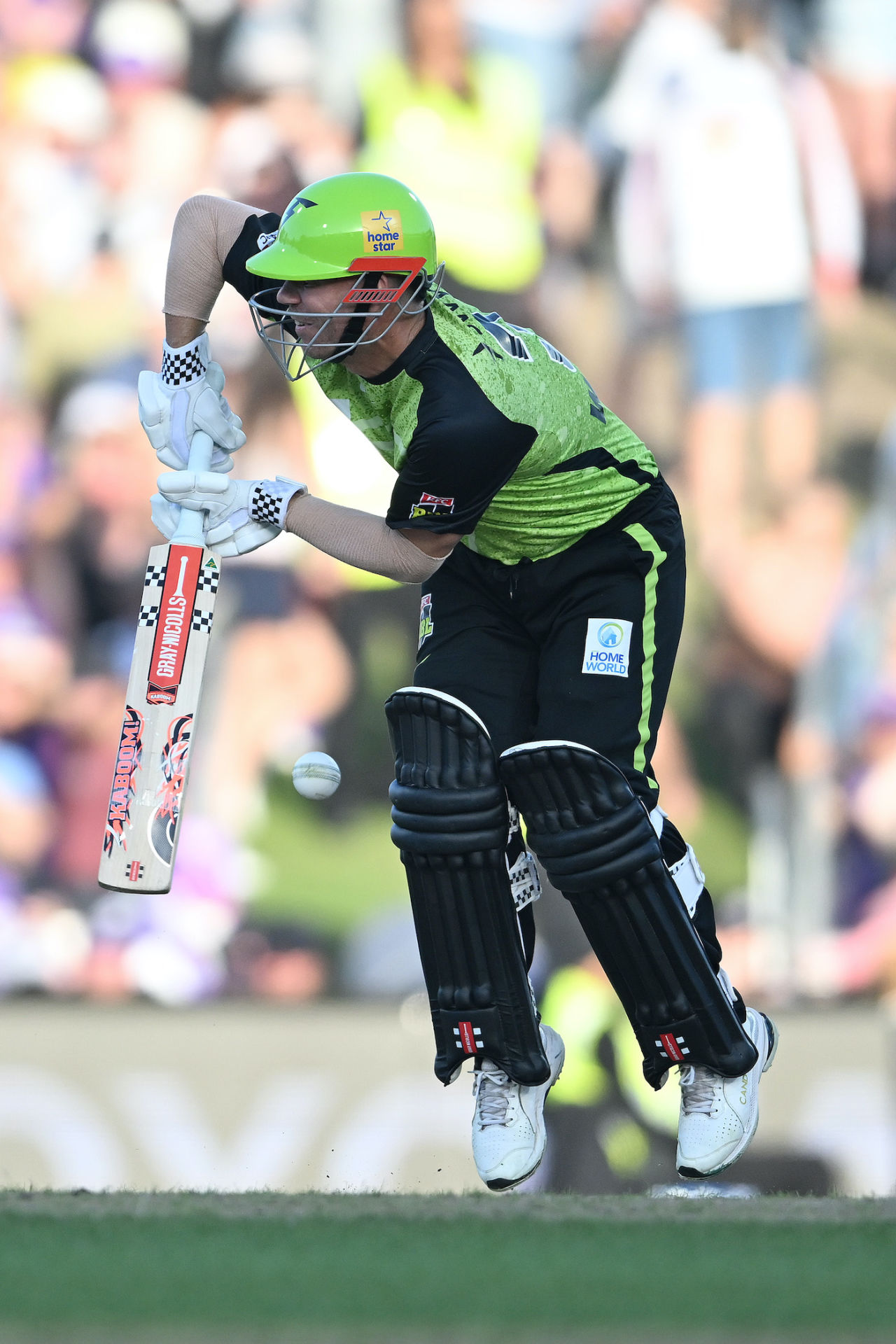 David Warner started his innings cautiously, Hobart Hurricanes vs Sydney Thunder, BBL final, Hobart, January 27, 2025