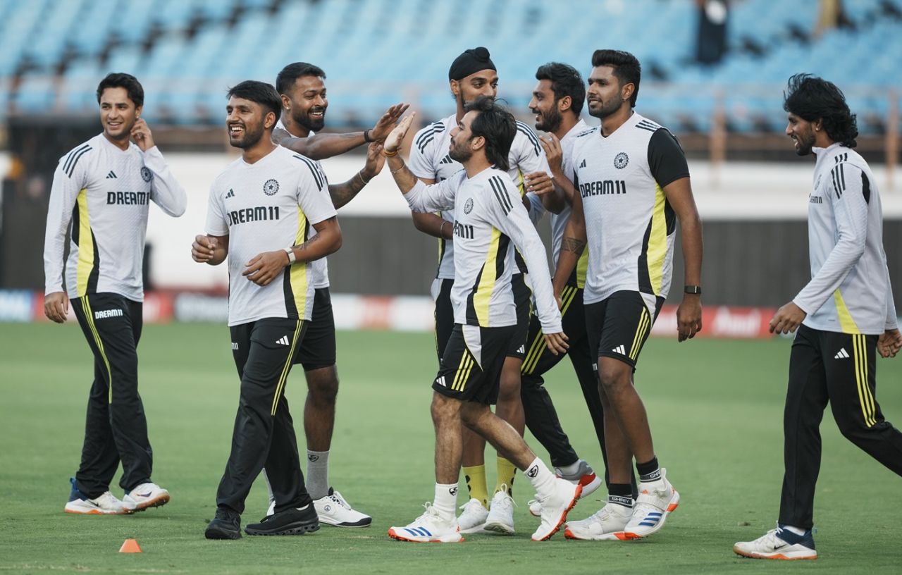 The India players were in good spirits ahead of the third T20I in Rajkot, Rajkot, January 27, 2025