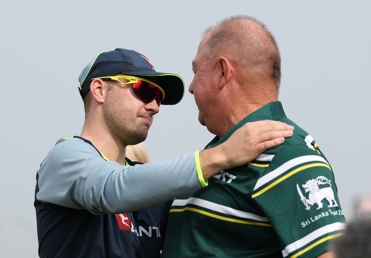 Josh Inglis got his cap from Geoff Marsh, Sri Lanka vs Australia, 1st Test, Galle, 1st day, January 29, 2025