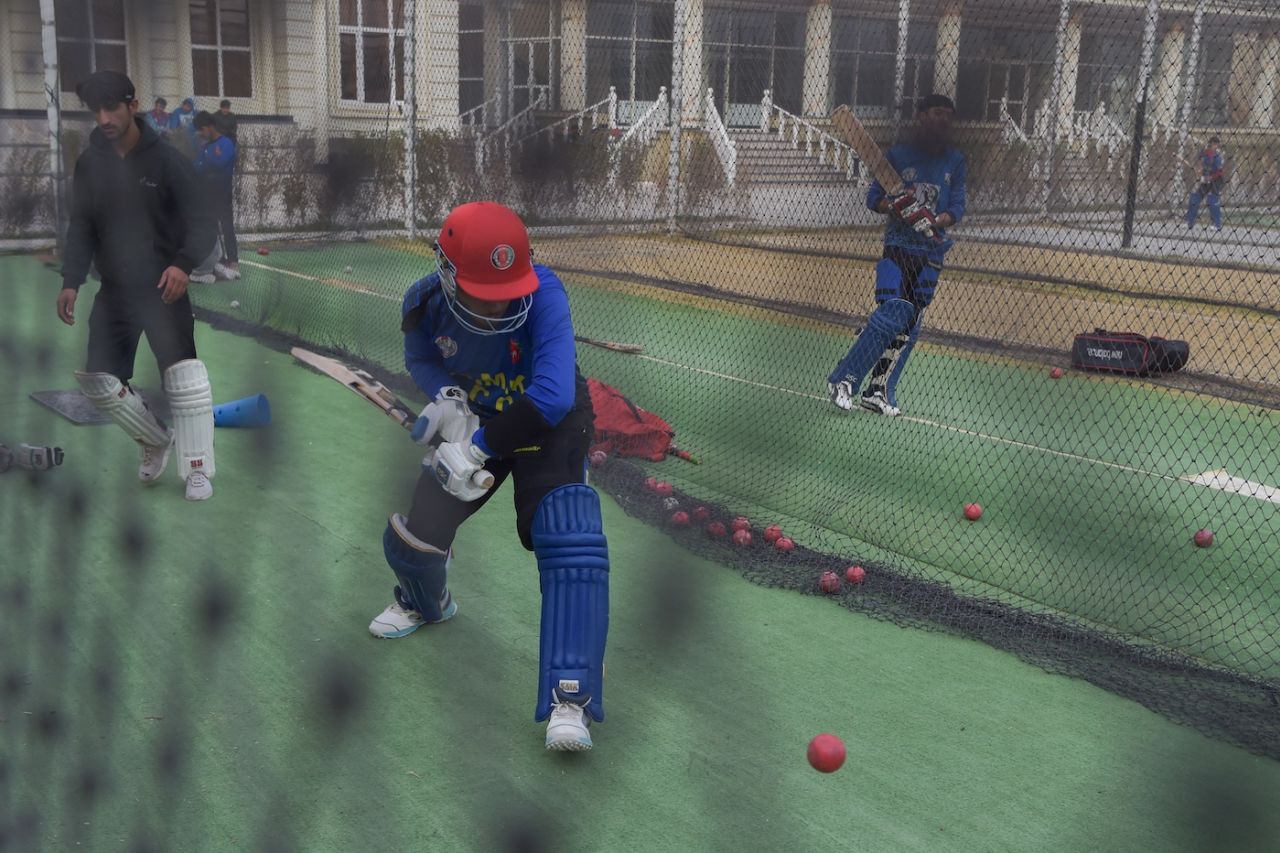 Cricketers train at the Mohammad Mirza Katawazai cricket centre, Kabul, November 25, 2023