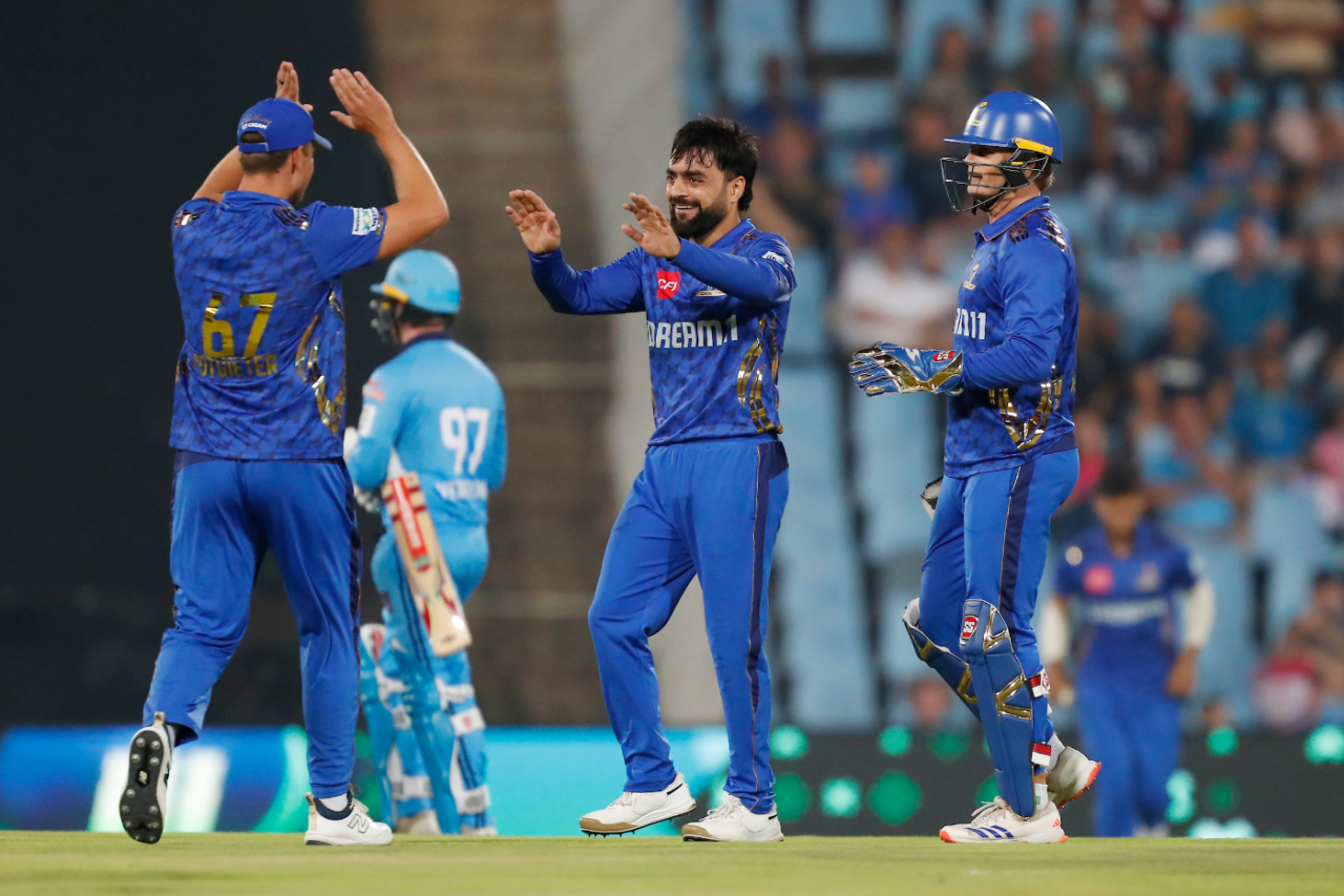 Rashid Khan removed Kyle Verreynne to tighten MI Cape Town's grip, MI Cape Town vs Pretoria Capitals, SA20, January 31, 2025