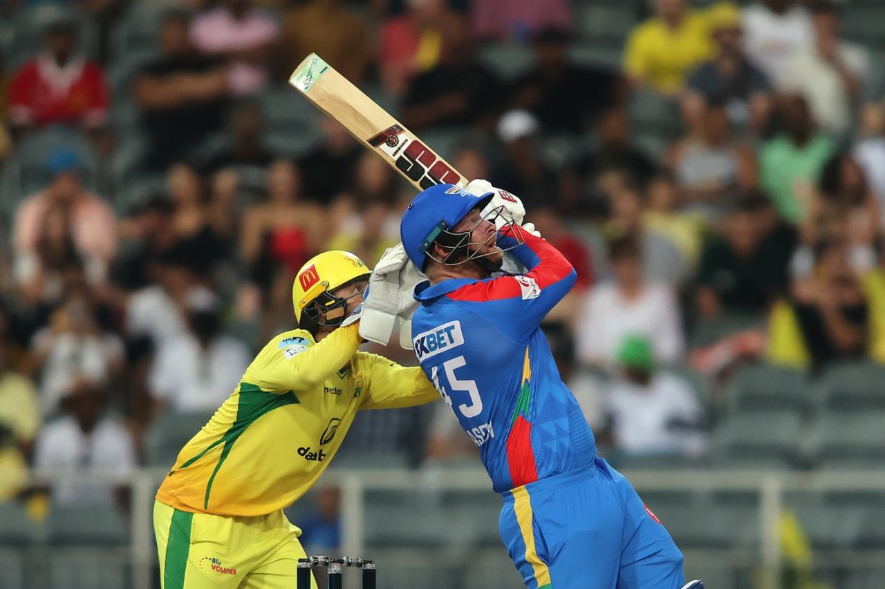 Heinrich Klaasen muscles a six over the leg side, Joburg Super Kings vs Durban's Super Giants, SA20 2025, Johannesburg, February 1, 2025