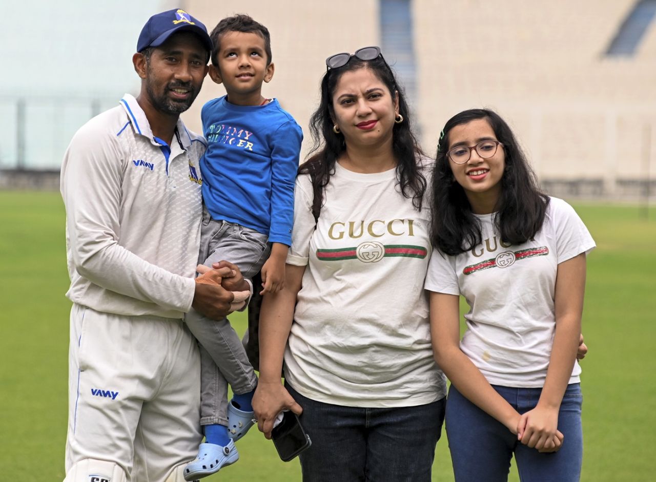 Wriddhiman Saha gets together with his family after ending his first-class career, Bengal vs Punjab, Ranji Trophy 2024-25, Kolkata, February 1, 2025