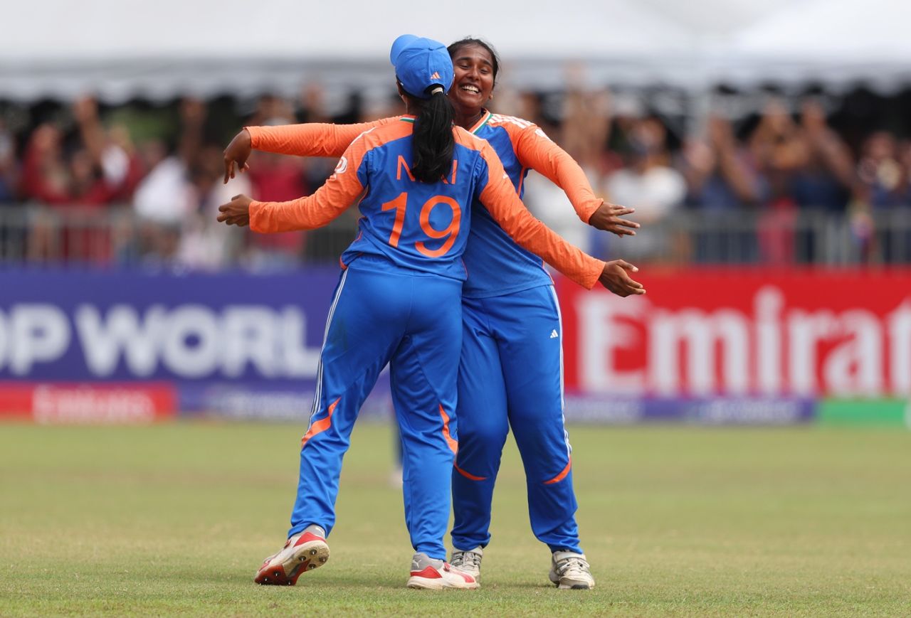 Gongadi Trisha picked up three wickets in her spell, India vs South Africa, Under-19 Women's T20 World Cup final, Kuala Lumpur, February 2, 2025