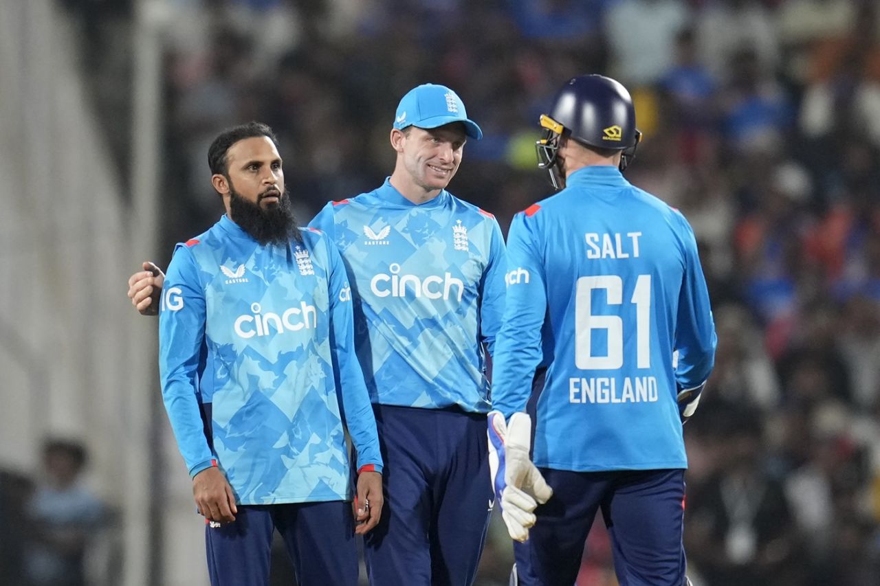 Adil Rashid dismissed KL Rahul caught and bowled, India vs England, 1st ODI, Nagpur, February 6, 2025