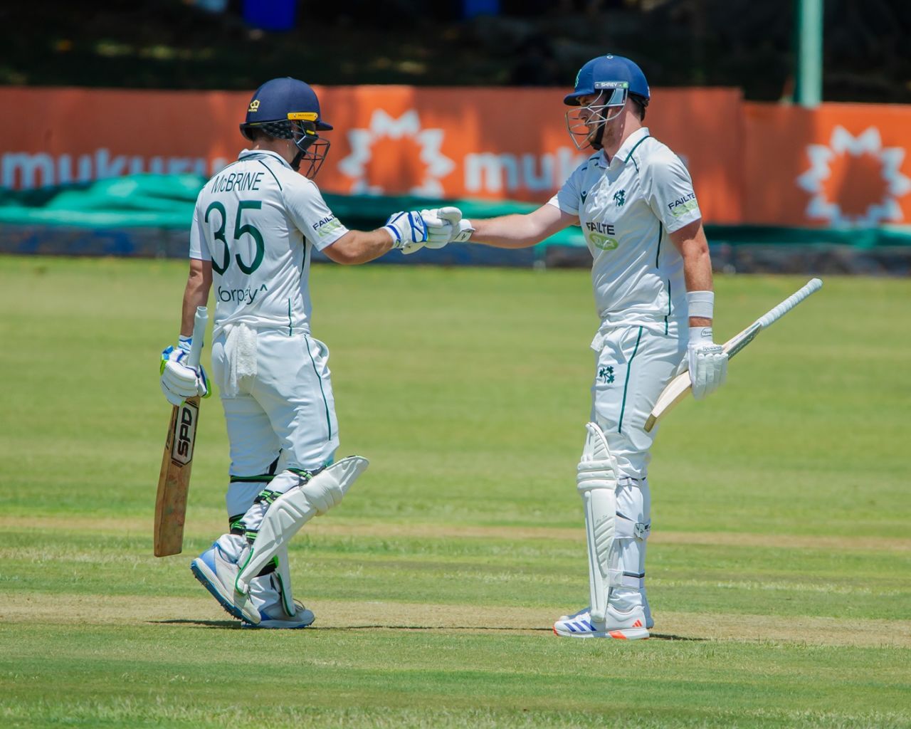 Andy McBrine and Mark Adair put on a 127-run stand to lift Ireland, Zimbabwe vs Ireland, Only Test, Day 1, Bulawayo, February 6, 2025
