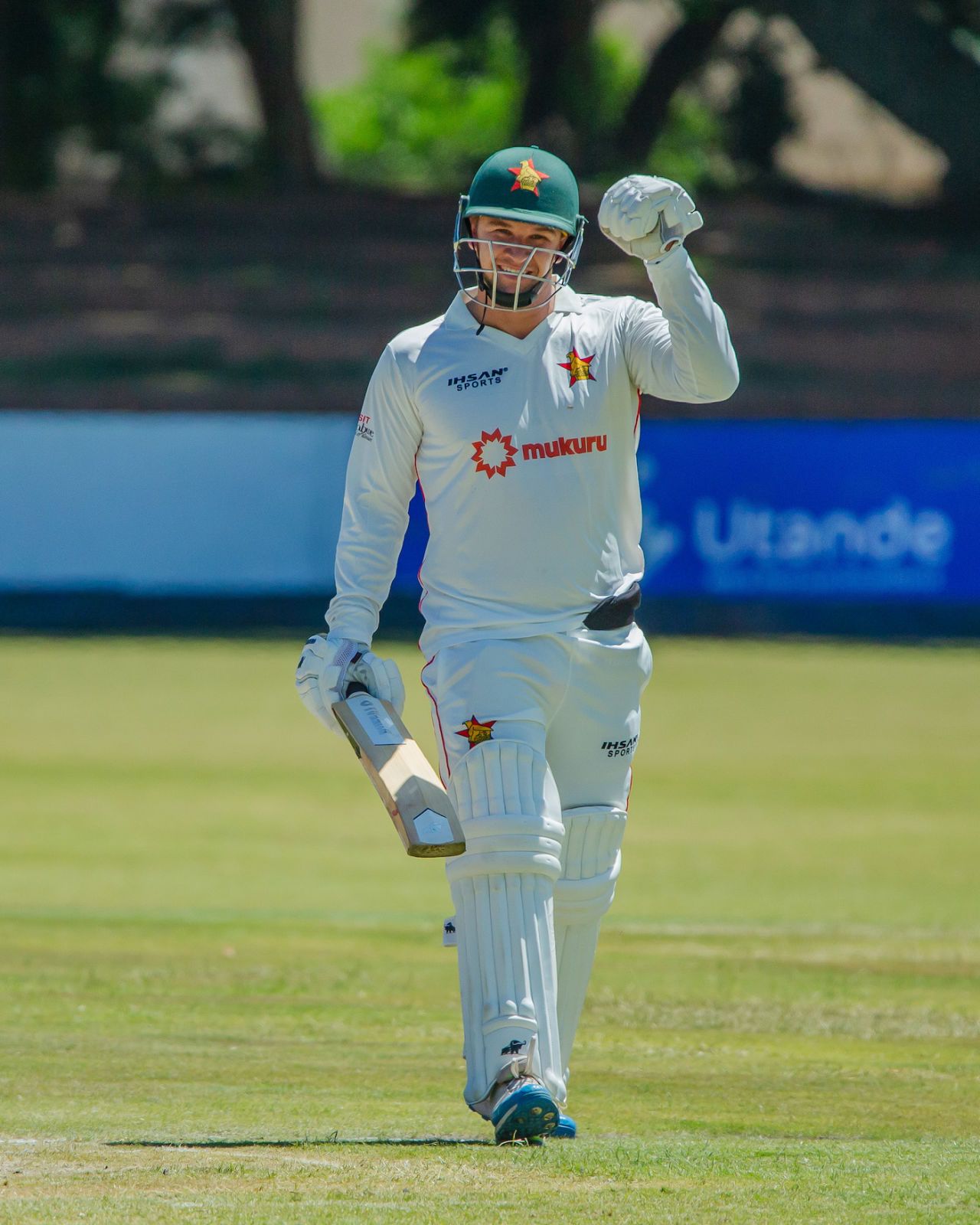 Nick Welch brought up fifty on the second morning, Zimbabwe vs Ireland, Only Test, Day 2, Bulawayo, February 7, 2025