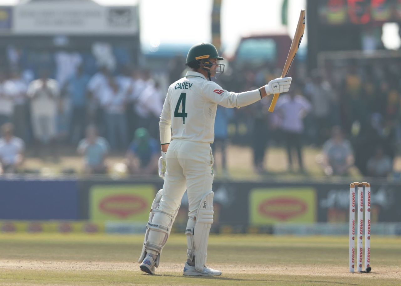 Alex Carey reached 50 off 68 balls, Sri Lanka vs Australia, 2nd Test, Galle, 2nd day, February 7, 2025
