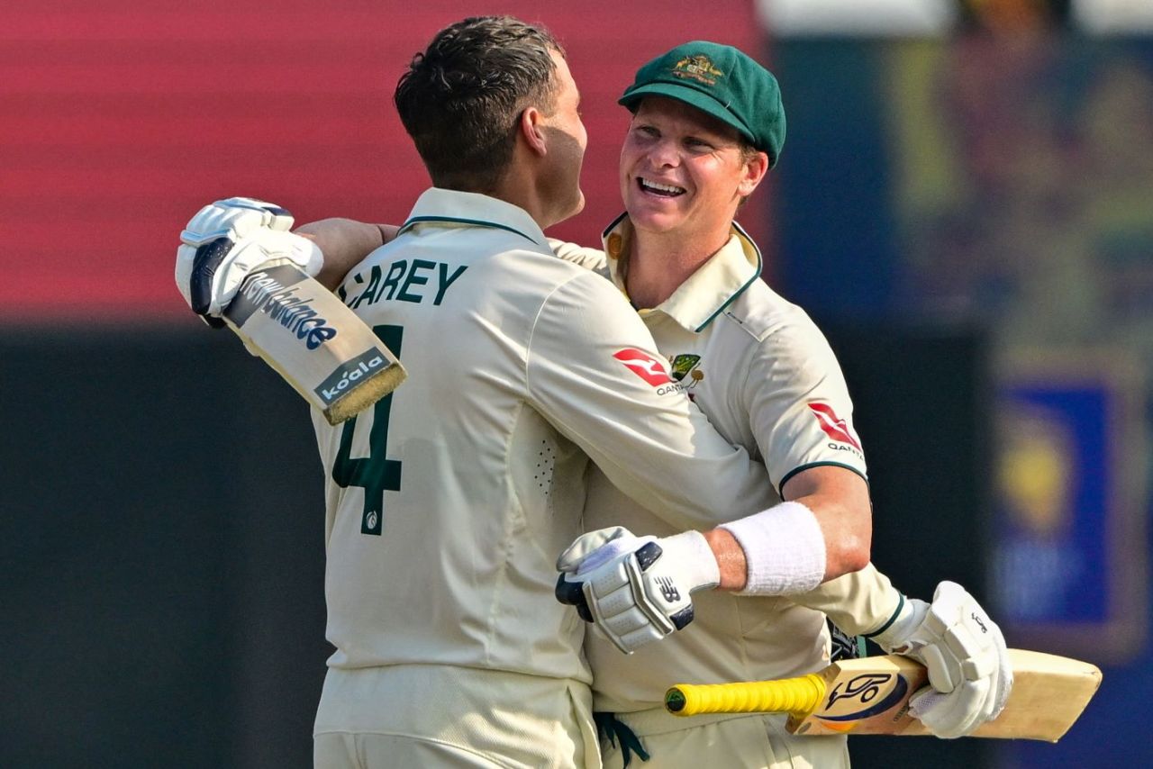 Alex Carey and Steve Smith shared a double-century stand, Sri Lanka vs Australia, 2nd Test, Galle, 2nd day, February 7, 2025