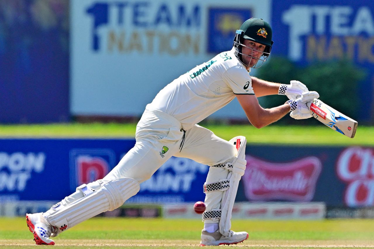 Beau Webster used his long reach to help counter the spin, Sri Lanka vs Australia, 2nd Test, Galle, 3rd day, February 8, 2025