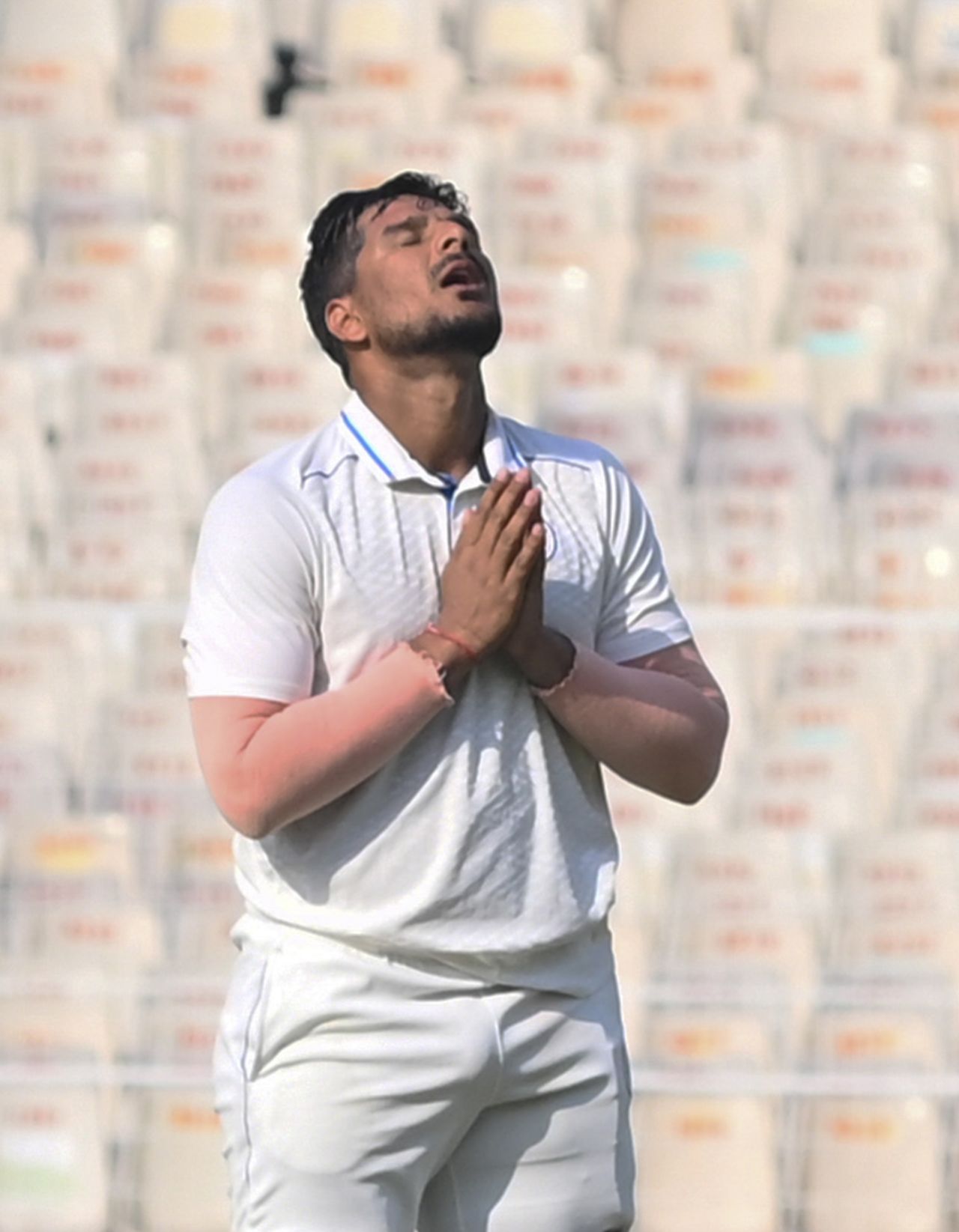 Ankit Kumar scored his fifth first-class hundred, Haryana vs Mumbai, 2nd day, Kolkata, Ranji Trophy 2024-25, February 9, 2025