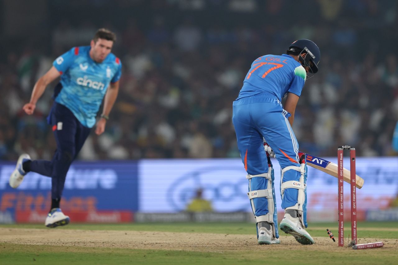 Jamie Overton took down Shubman Gill with a yorker, India vs England, 2nd ODI, Cuttack, February 9, 2025