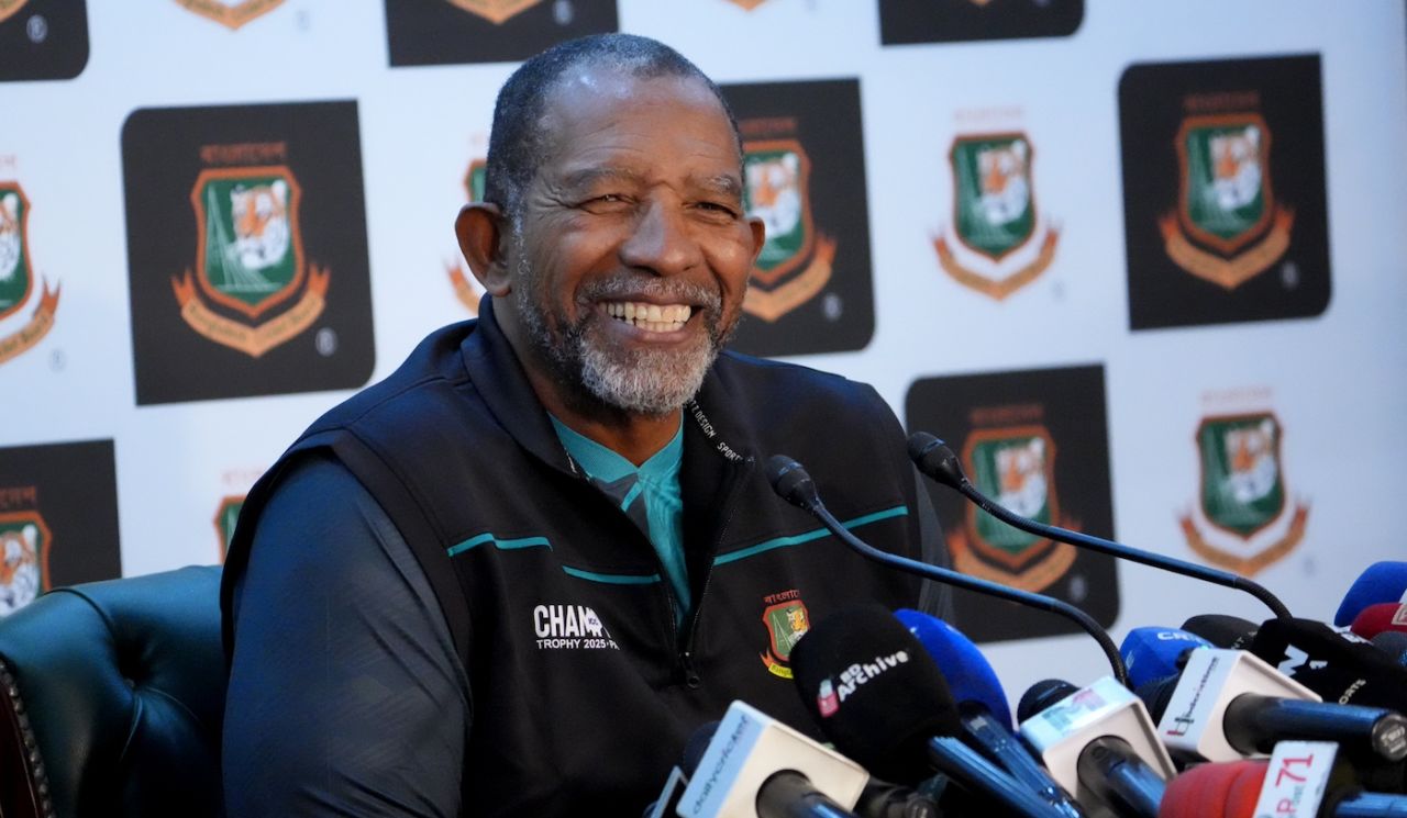 Phil Simmons at a press interaction, Dhaka, February 10, 2025