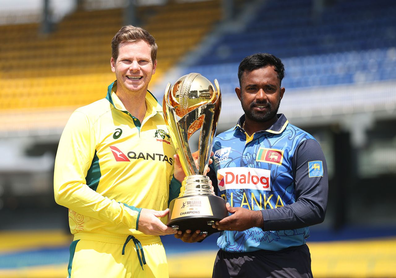 Steven Smith and Charith Asalanka ahead of the ODI series, Colombo, February 11, 2025