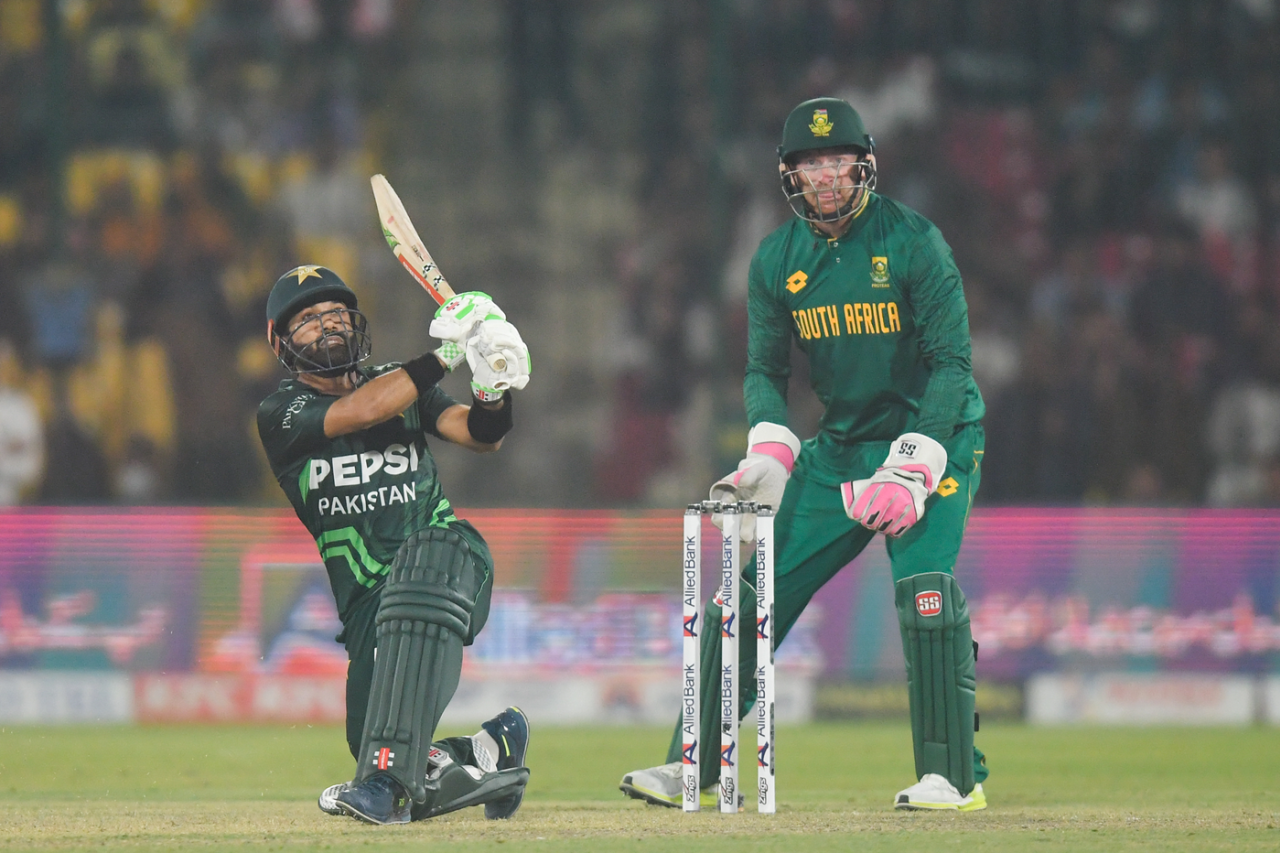 Mohammad Rizwan goes big, Pakistan vs South Africa, ODI tri-series, Karachi, February 12, 2025