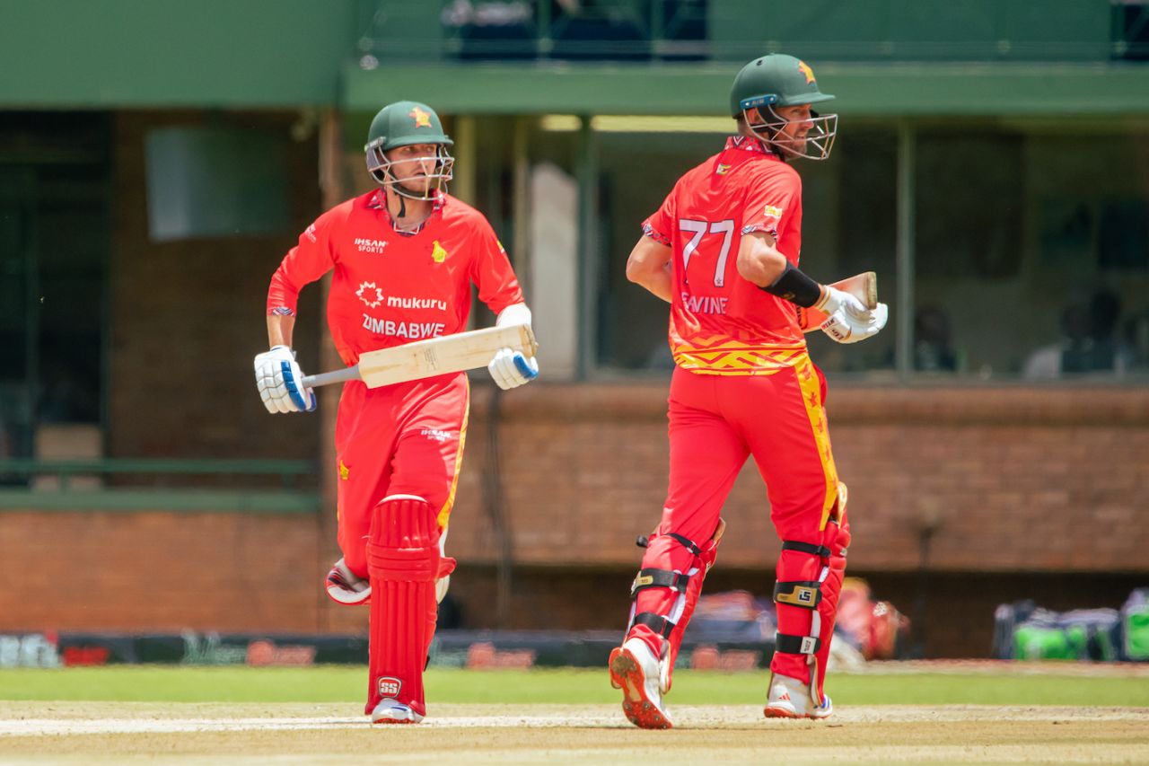 Craig Ervine and Brian Bennett added 136 off 134 balls, Zimbabwe vs Ireland, 1st ODI, Harare, February 14, 2025