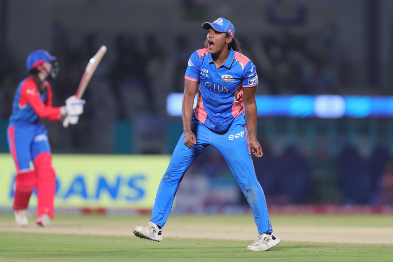 Hayley Matthews took 2 for 32, Mumbai Indians vs Delhi Capitals, WPL 2025, Vadodara, February 15, 2025